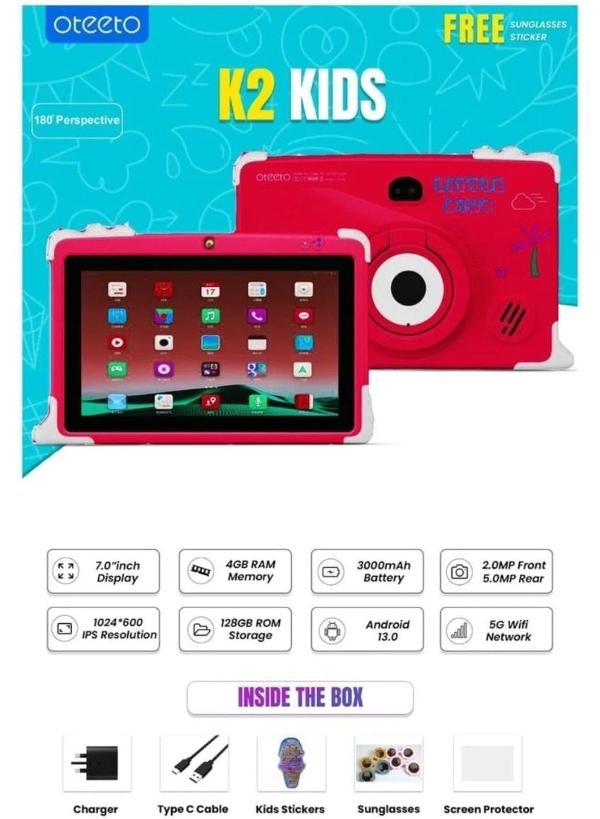 K2 Tablet - 4GB 7 Inch 128GB