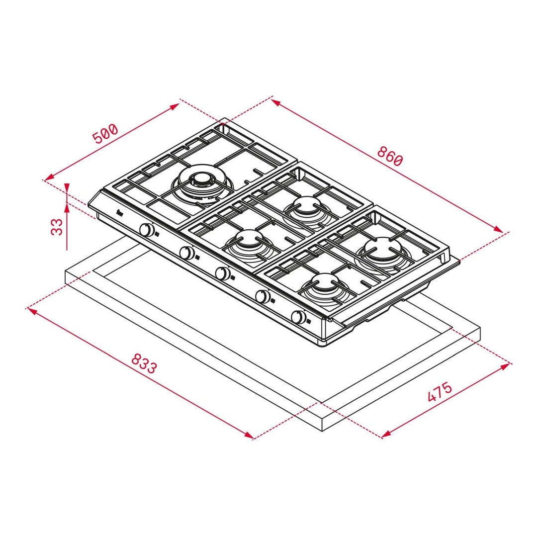 EX90.15G Gas hob