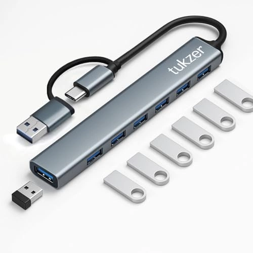 Tukzer 7-in-1 USB Hub - 1x USB 3.0 6x USB 2.0 5 Gbps
