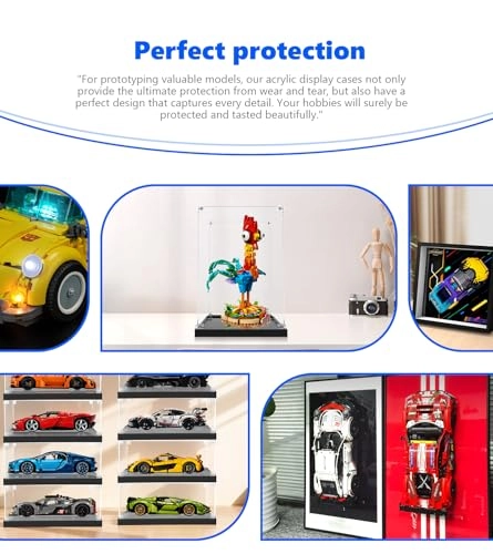 Acrylic Display Case - for Lego Moana 2 Heihei Buildable Animal 43272 25 x 25 x 36 cm