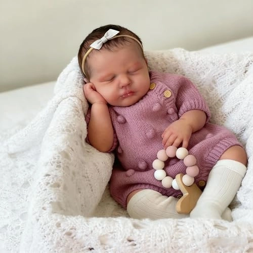 LOULOU Reborn Baby Doll - 20 Inch Soft Cloth Body & Vinyl Limbs Sleeping Ages 3+
