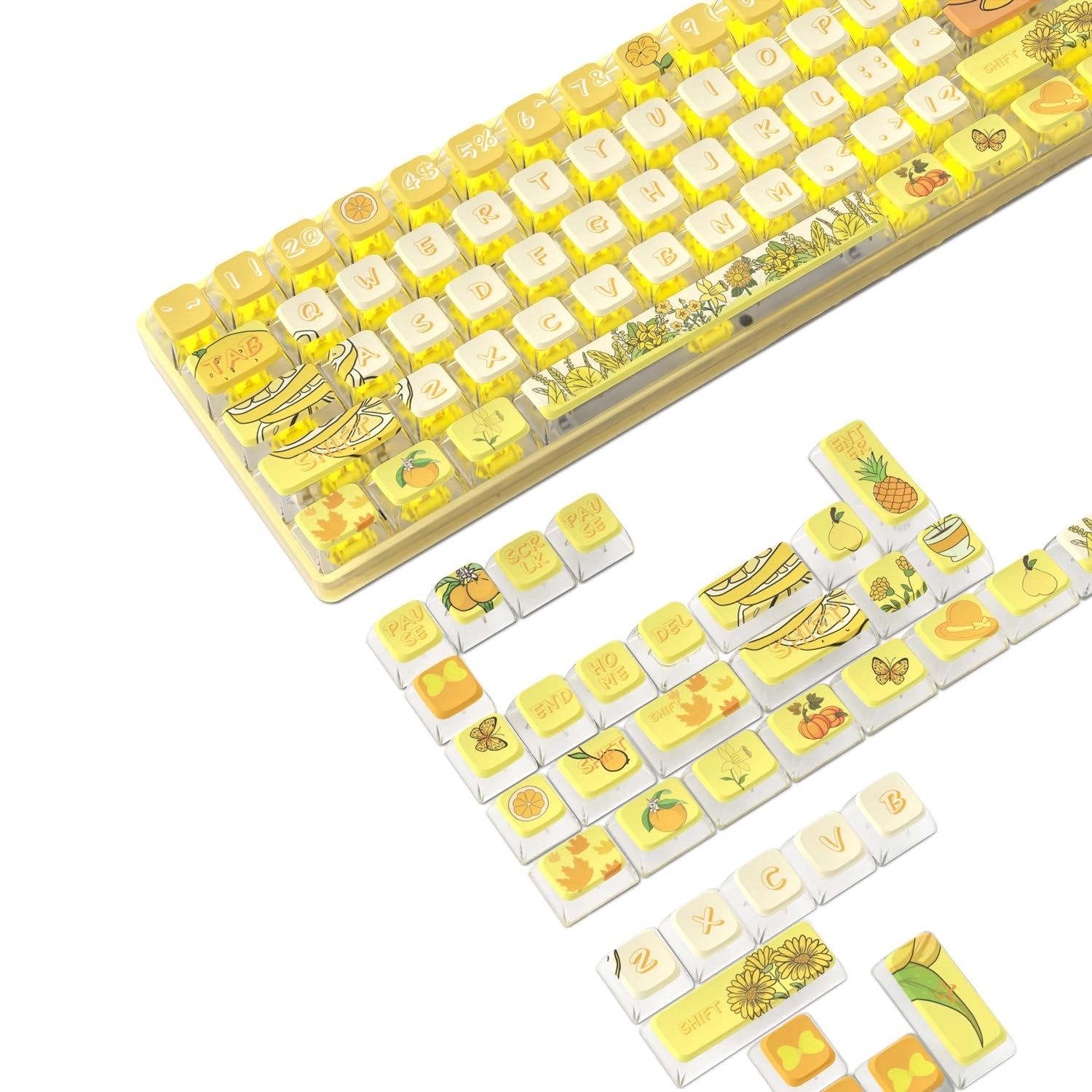 120 Keys PBT Pudding Keycaps Set - ANSI US Layout RF