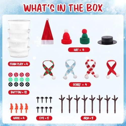 Build a Snowman Craft kit - 4 Pack