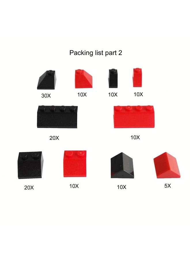 Education Building Bricks Block Windows, Doors and Roof Tiles Set - 161 pcs