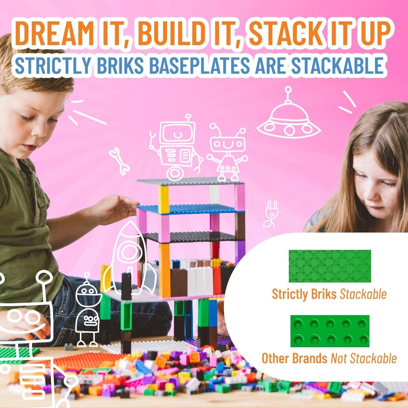 Classic Baseplates - 56 pcs