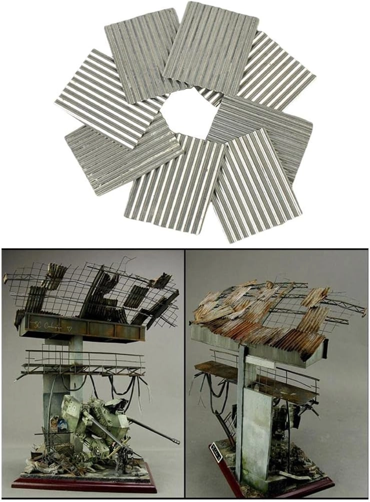 Steel Shed Corrugated Tile - 16Pcs 1:35