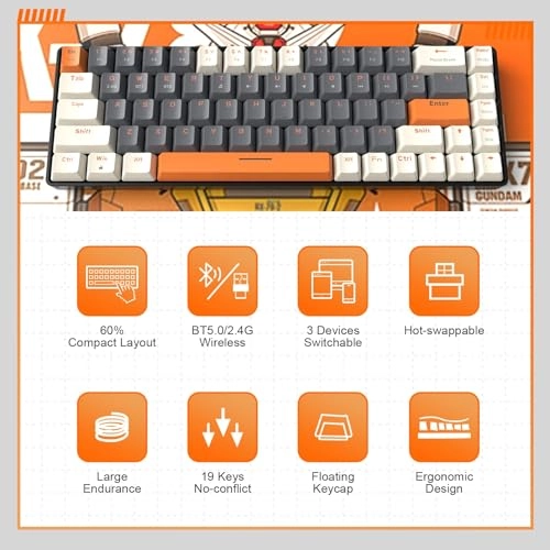 68-Key Mechanical Keyboard - US Wireless