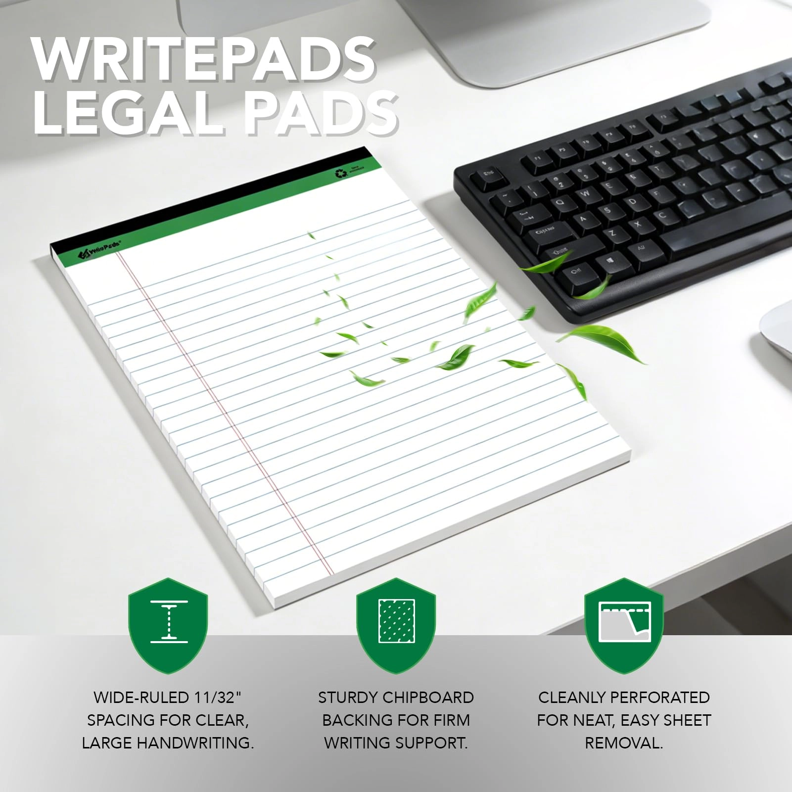 Legal Note pads 8.5-x-11.75-inch - Lined 600 Sheets