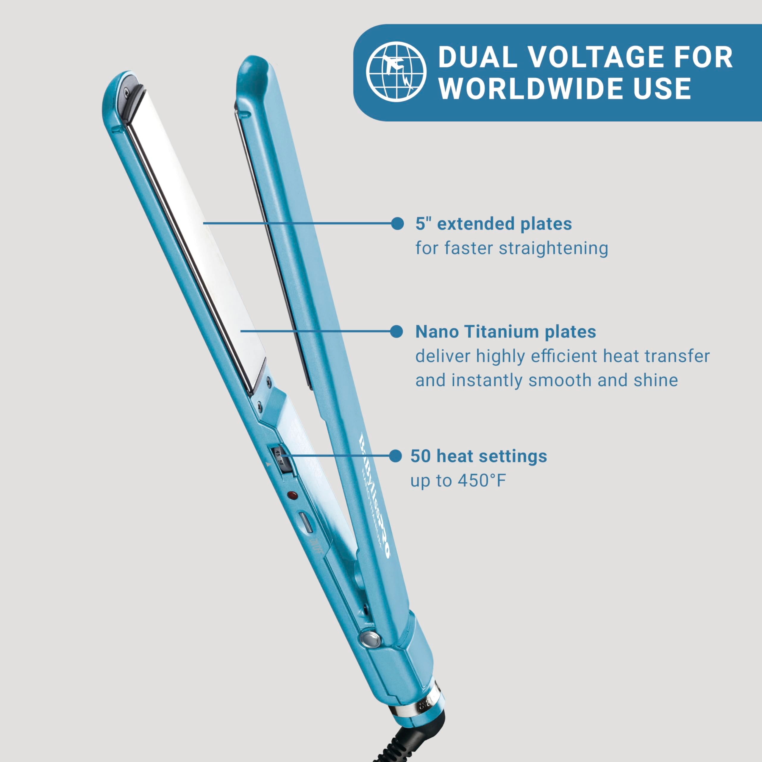 Nano Titanium Ultra-Thin Flat Iron - 1 inch