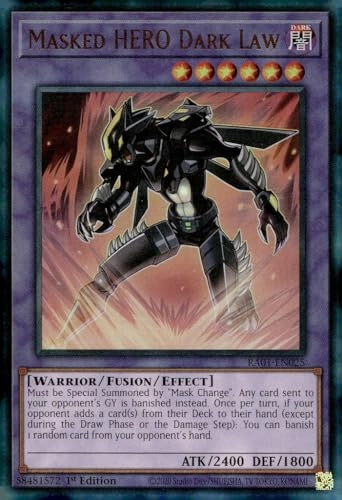 Masked Hero Dark Law RA01-EN025 - Prismatic Ultimate Rare 1st Edition