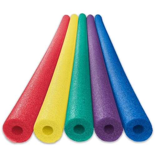 MZA STORES Foam Pool Swim Noodles - 5 Pack Assorted