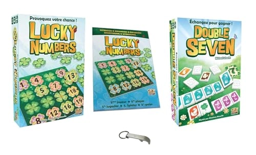 Lucky Numbers: 5th Player Expansion + Double Seven (French) + Bottle Opener