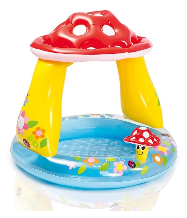 Inflatable Rectangular Baby Pool - 166x100cm Blue