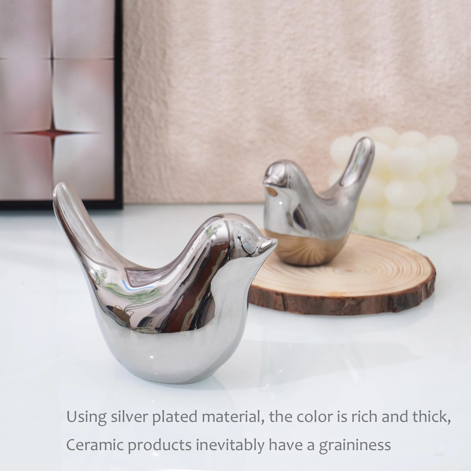 White Birds Statues - Ceramic