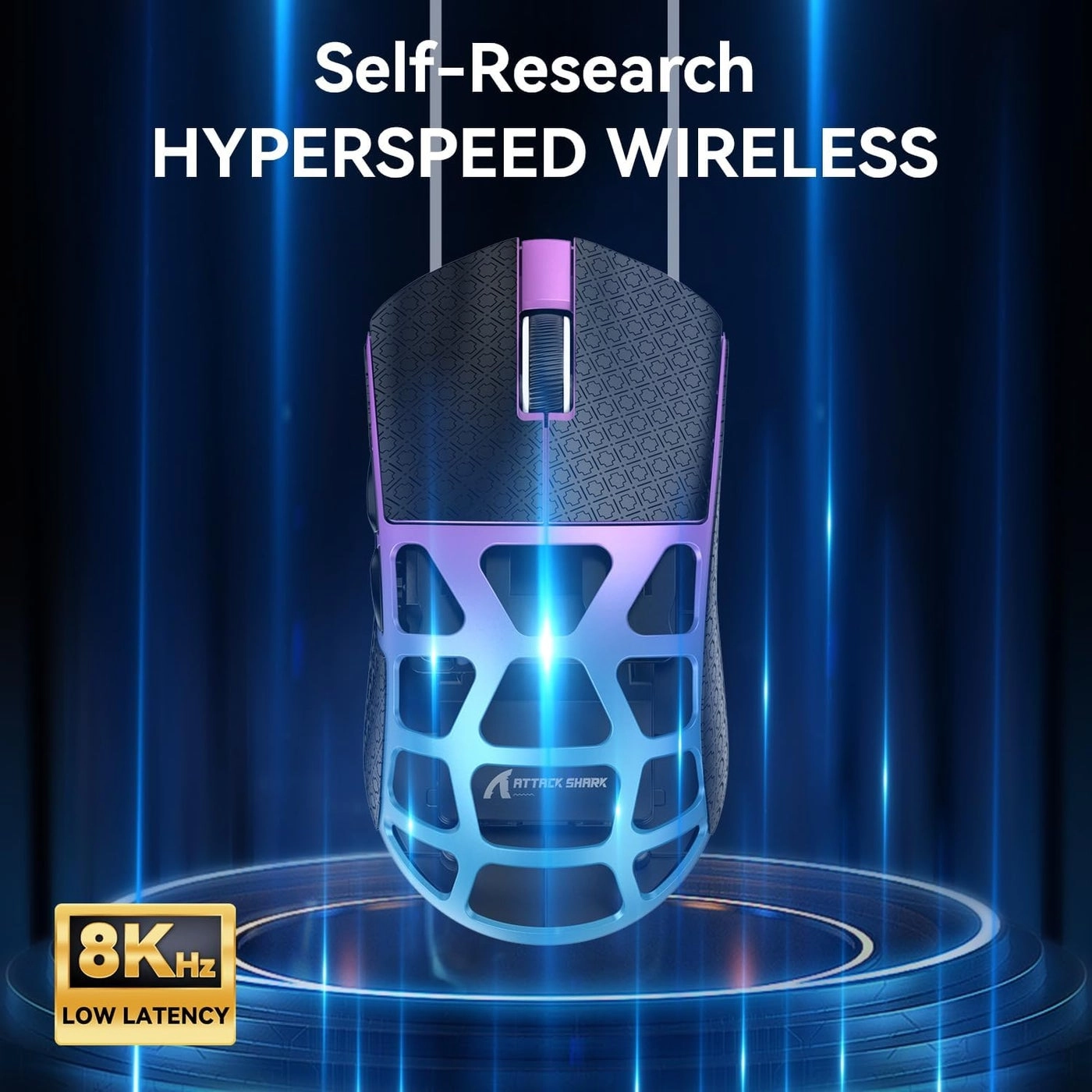 R3 Superlight 46g Magnesium Alloy Gaming Mouse - 2.4Ghz Bluetooth USB