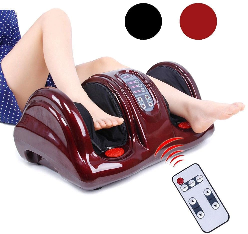 Electric Foot & Calf Massager - Shiatsu Kneading & Rolling