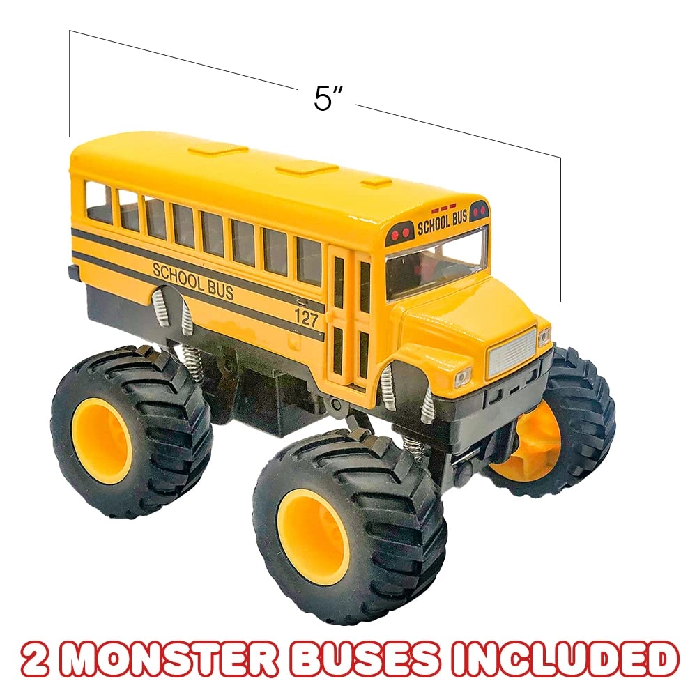 Pullback School Bus - 1:18 2 pcs