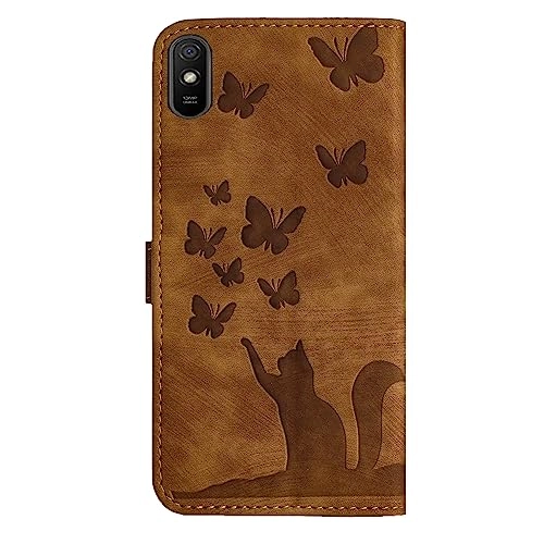 Cute Cat Case Wallet Flip Cover for Xiaomi Redmi 9A