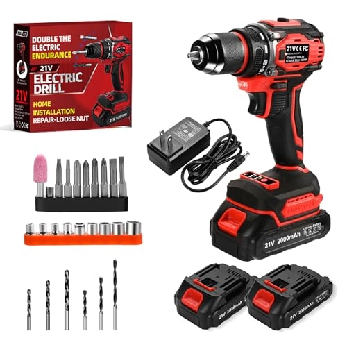 Power Drill Driver - 2.0Ah 21V Bundle