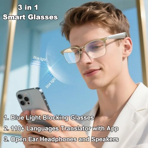 Smart Translation Glasses - 110+ Languages Bluetooth