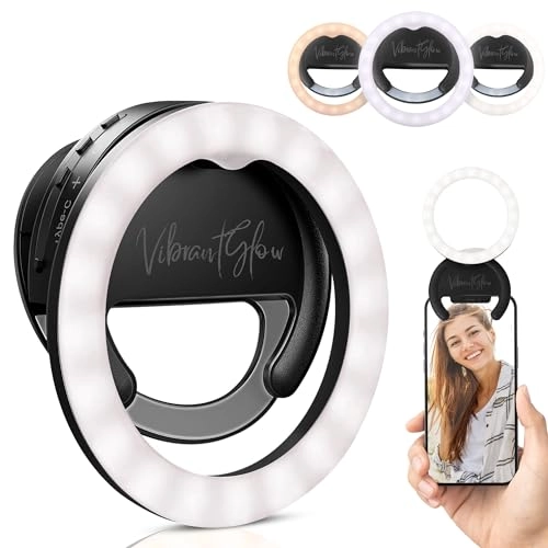 Ring Light Clip On - USB-C Rechargeable 500 mAh 3 Color Modes