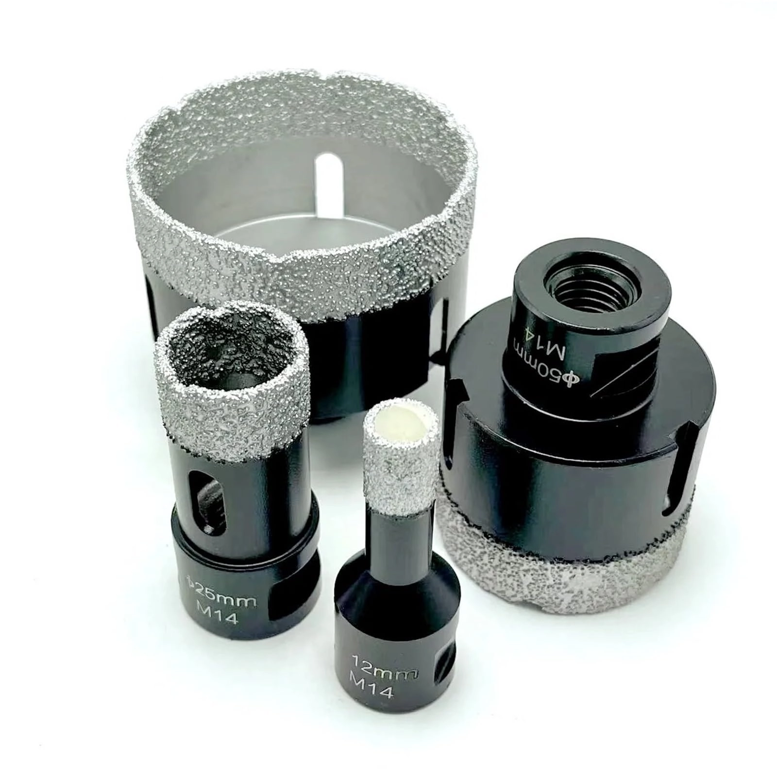 LUTRZPVT M14 Thread Dry Vacuum Brazed Diamond Drilling Core Bit - 1pcs 6mm