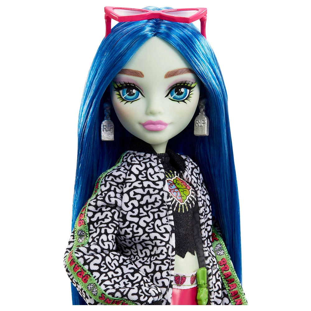 Ghoulia Yelps Posable Doll - 10.3 in Blue Hair Ages 3+