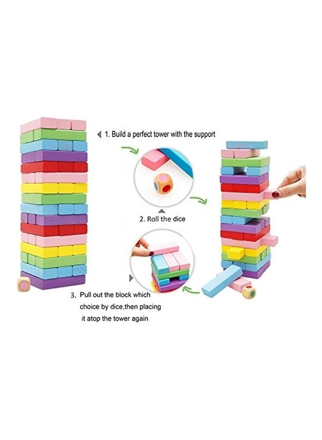 Wooden Stacking Board - Multicolor 48pcs