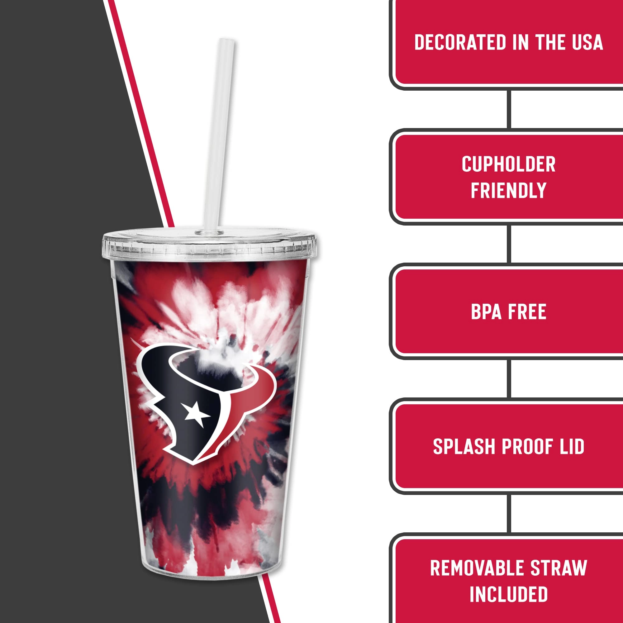 NFL Football Metallic Tie Dye Tumbler - 473ml