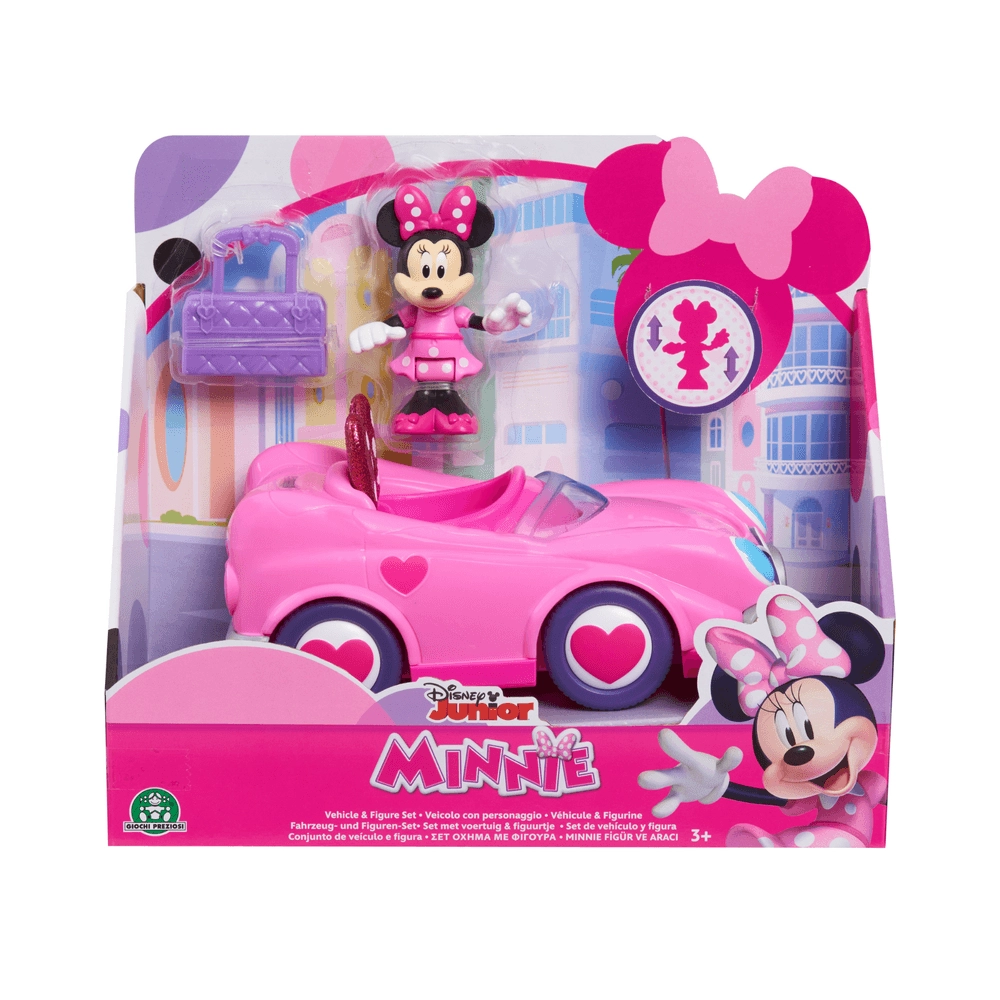 Minnie Mouse Vehicle & Figure Set - 3-inch figure Trunk opens