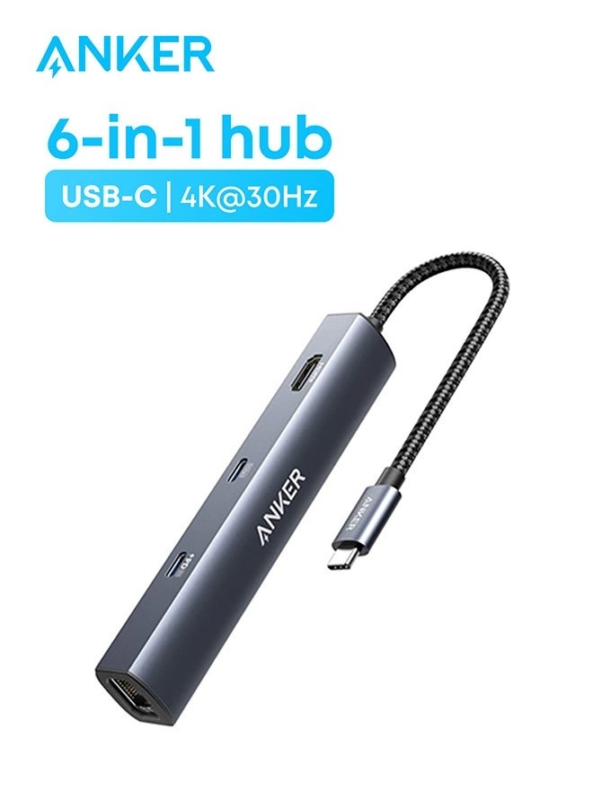 PowerExpand 6-in-1 - 65W Power Delivery + USBC to HDMI Cord - 4K@60Hz