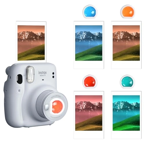 Mini 12 Camera Case + Mini Photo Album + Colorful Filter + Wall Hanging Frame + Stickers - Purple Compatible with Instax Mini 12