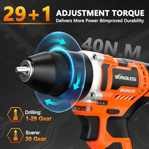Brushless Power Drill - 2.0Ah 12V