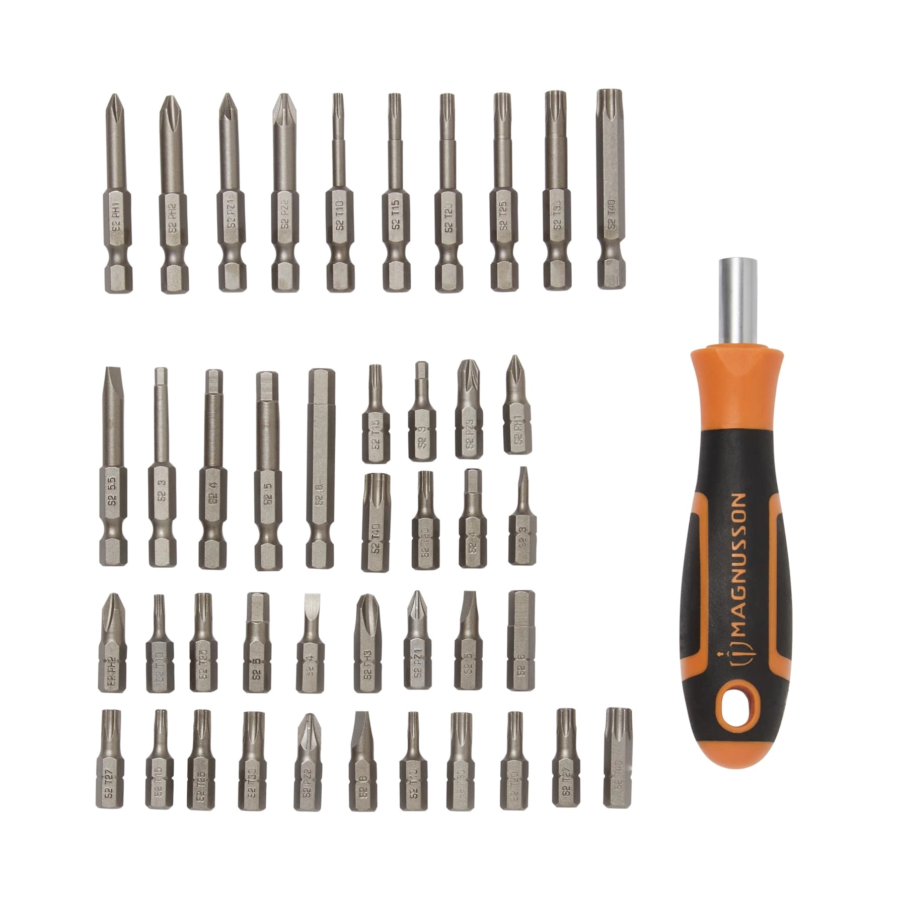 MAGNUSSON SCS37 Slotted and Phillips Screwdriver Set (44 Pcs)