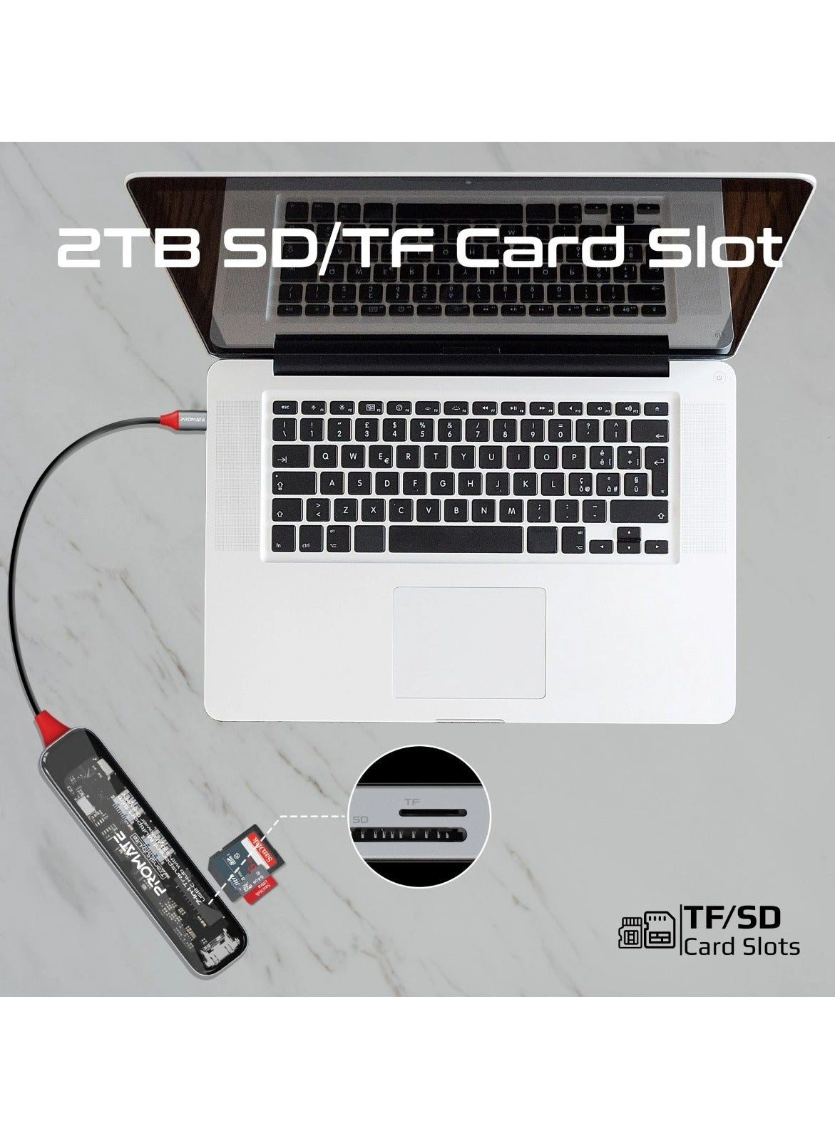 TransHub-Go - 9-in-1 USB Hub 100W USB-C Power Delivery