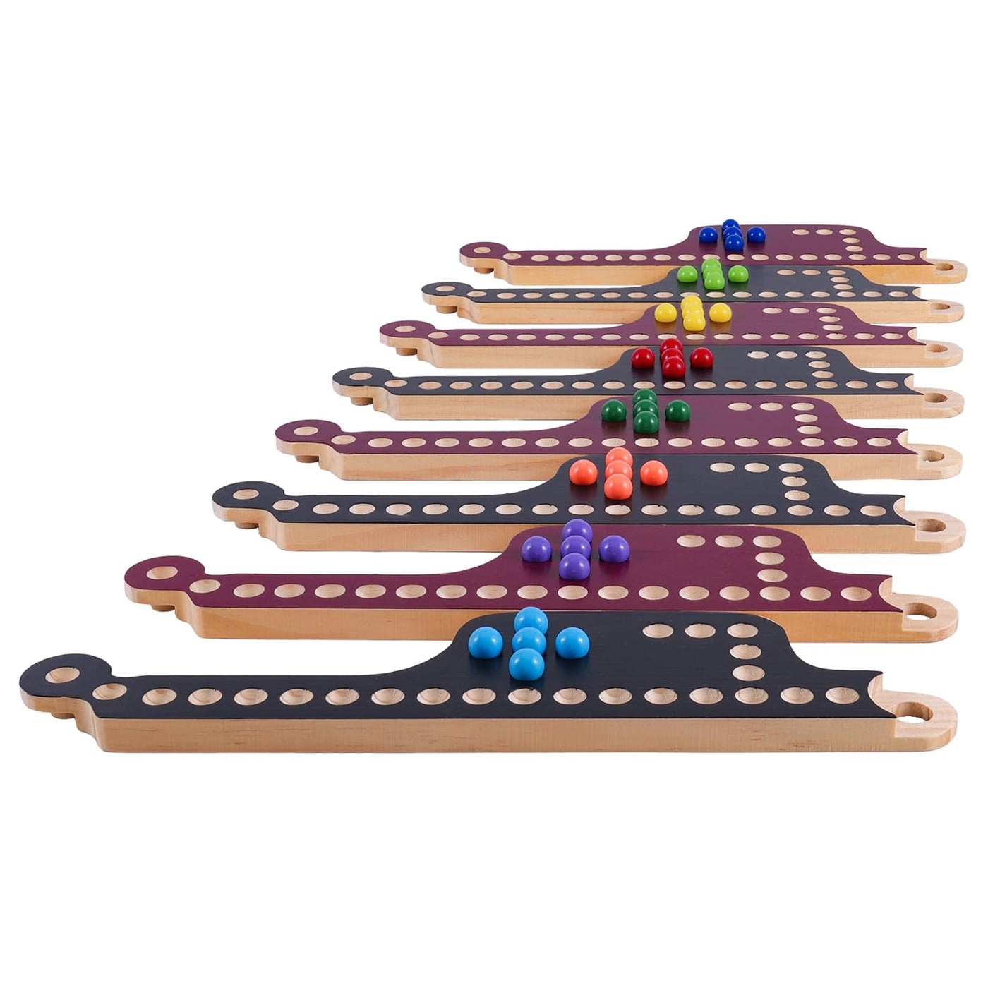 Marbles and Jokers - Interlocking Wood 4 Decks of Cards