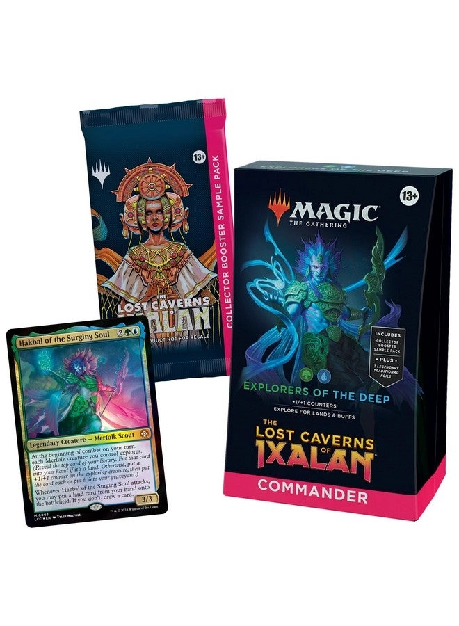 The Lost Caverns Of Ixalan Commander Deck - Explorers Of The Deep - 100-Card Deck + Collector Booster Sample Pack - 2-Card + Accessories