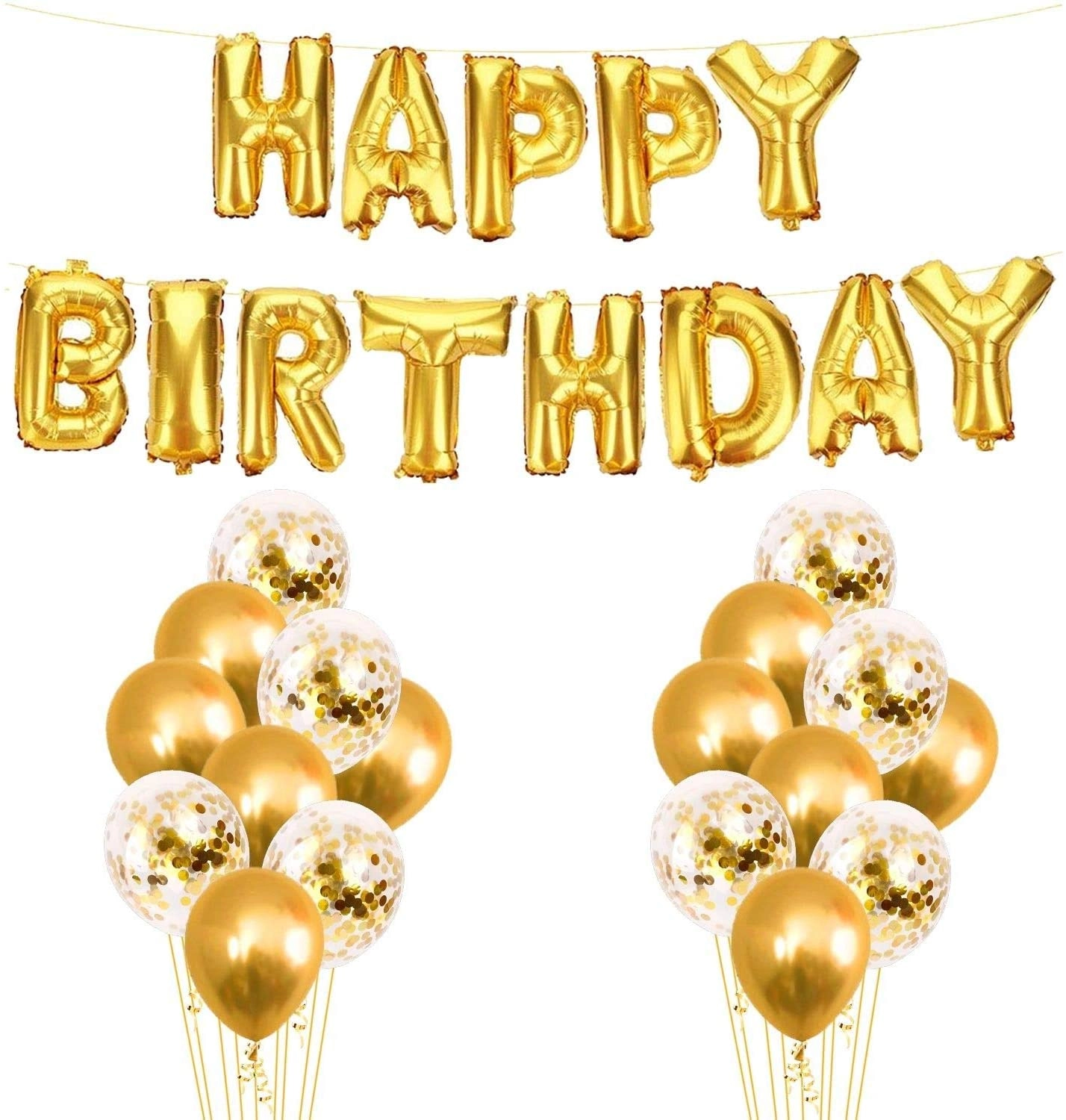 Party Time Trading LLC Metallic Balloons Foil Combo - 33 pcs