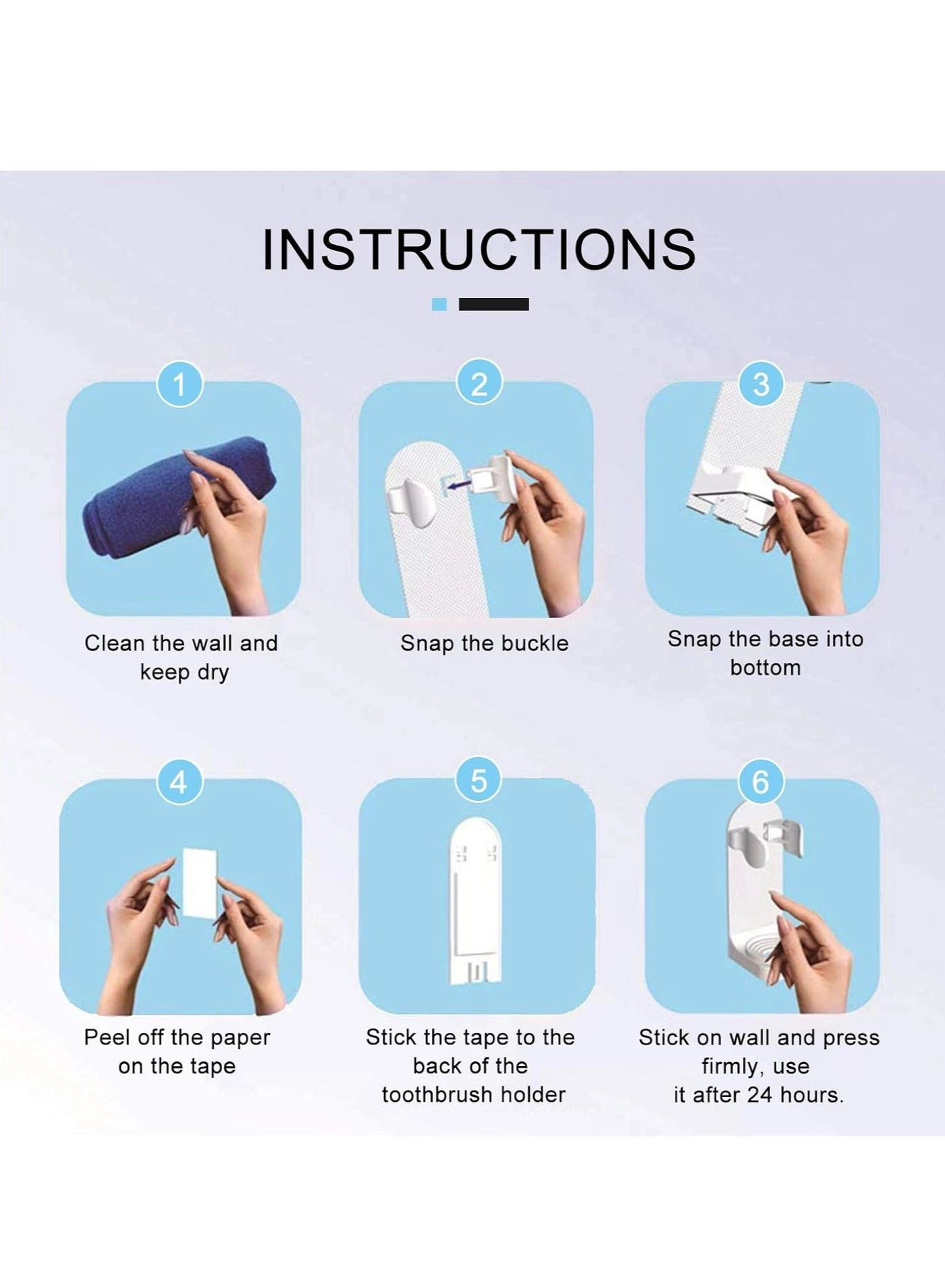 Wall-Mounted Electric Toothbrush Holder - 2pcs Auto Lock & Gravity Release