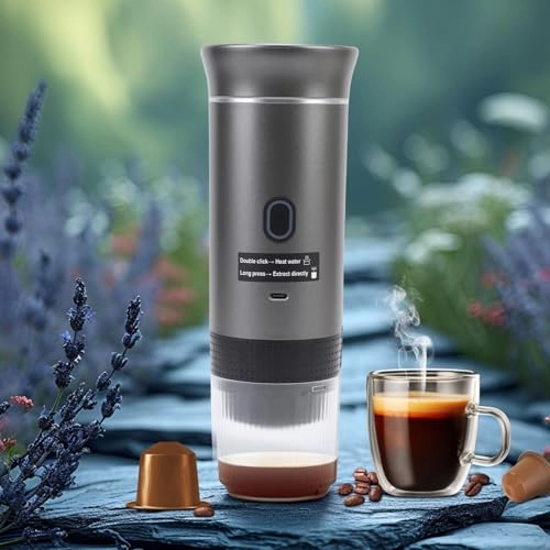 Portable Capsules Coffee Maker - 120mL ground coffee or capsules