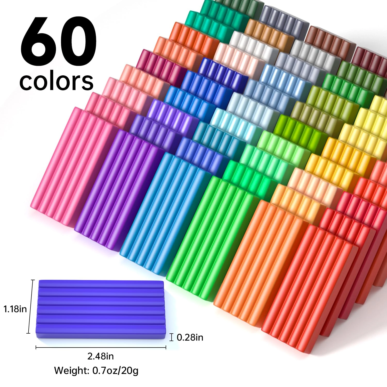 Polymer Clay - 60 pieces