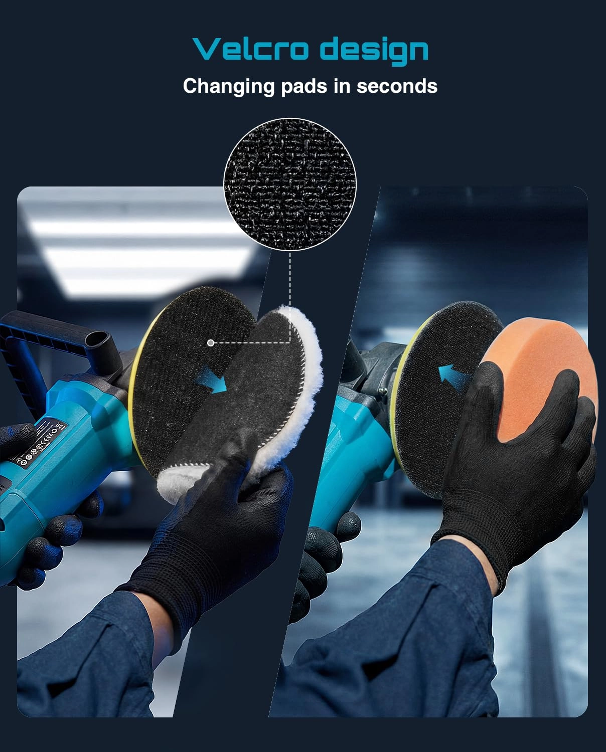 Car Buffer Polisher - 1600W 7"/6"