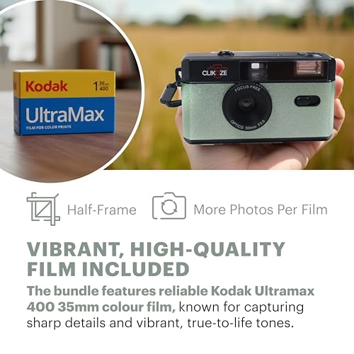 35mm Half-Frame Reloadable Film Camera - fixed-focus