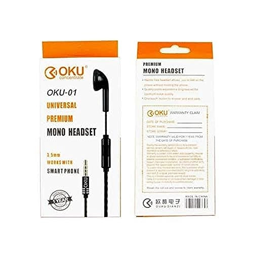 Universal Premium Mono Wired Headset
