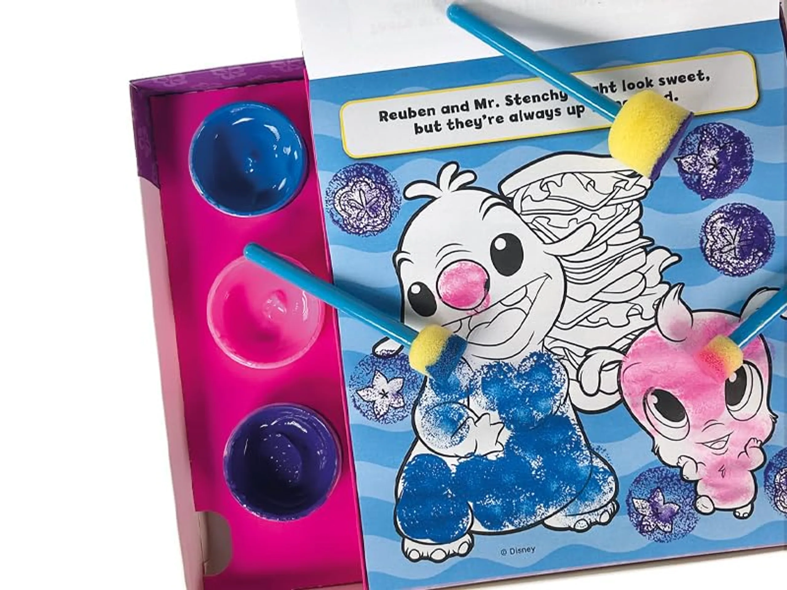 Sponge Art Book & Paint Set - Disney Stitch Sponge painting tools