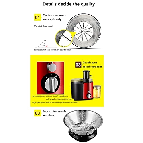 Wide Chute Slow Masticating Juicer Extractor - 250 watts 500 Milliliters