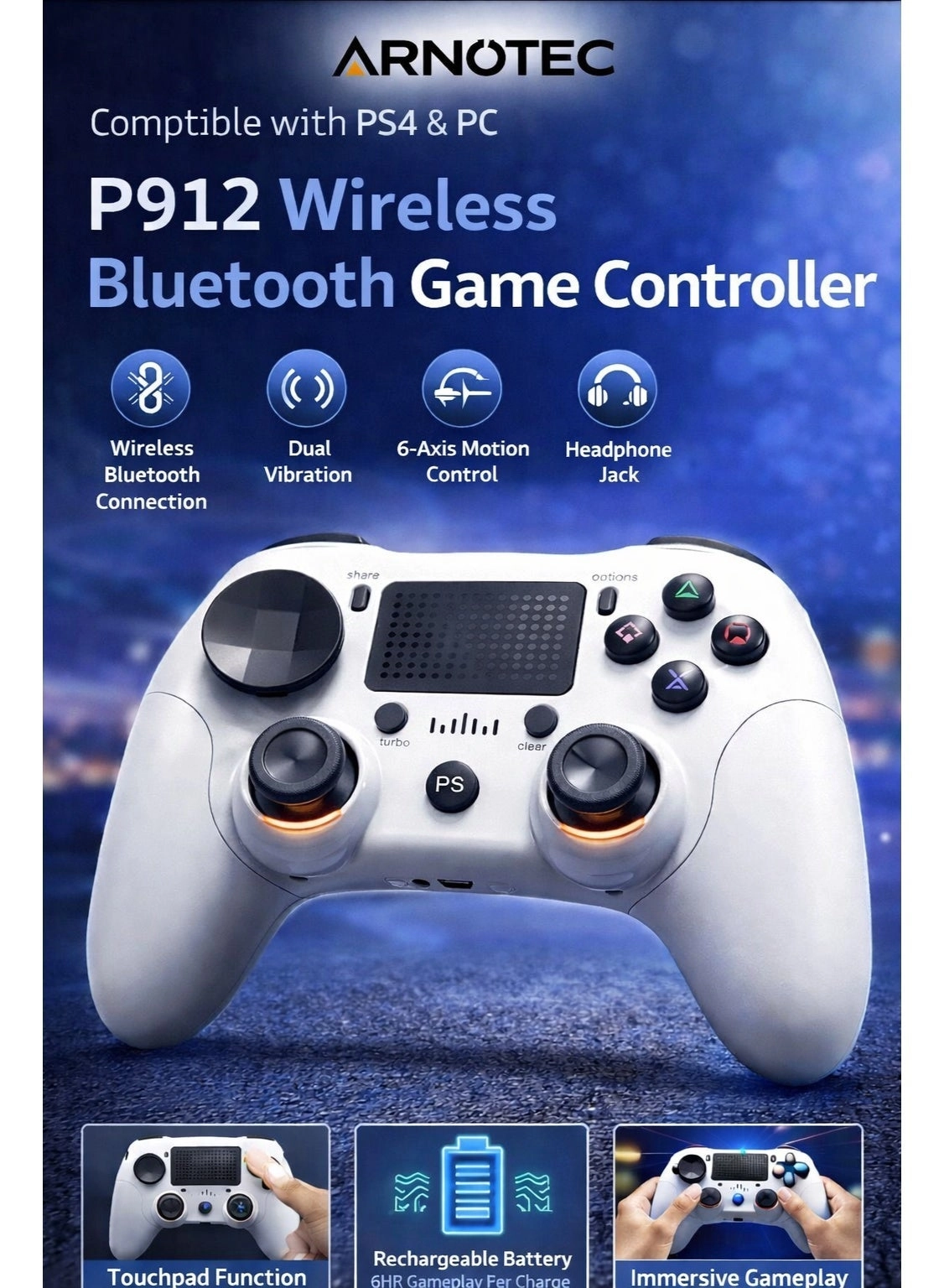 ARNOTEC P912 - White PS4 PC