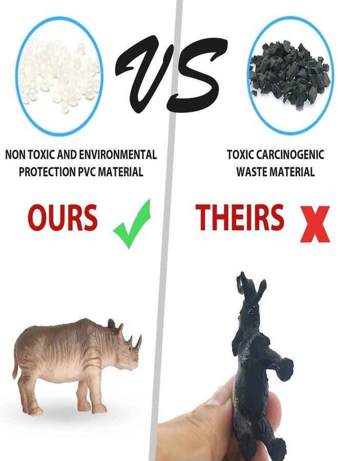 Wild Animal Toy Set - 12 Pcs