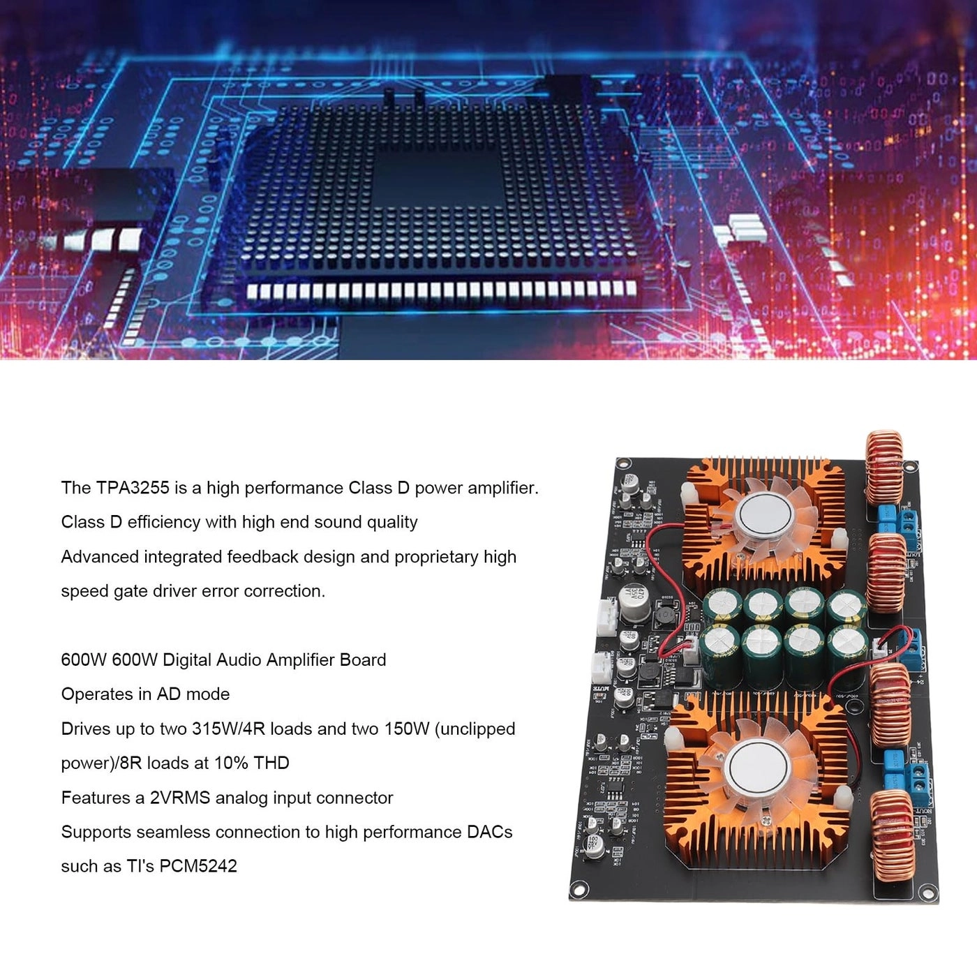 TPA3255 - Class D Stereo 600W