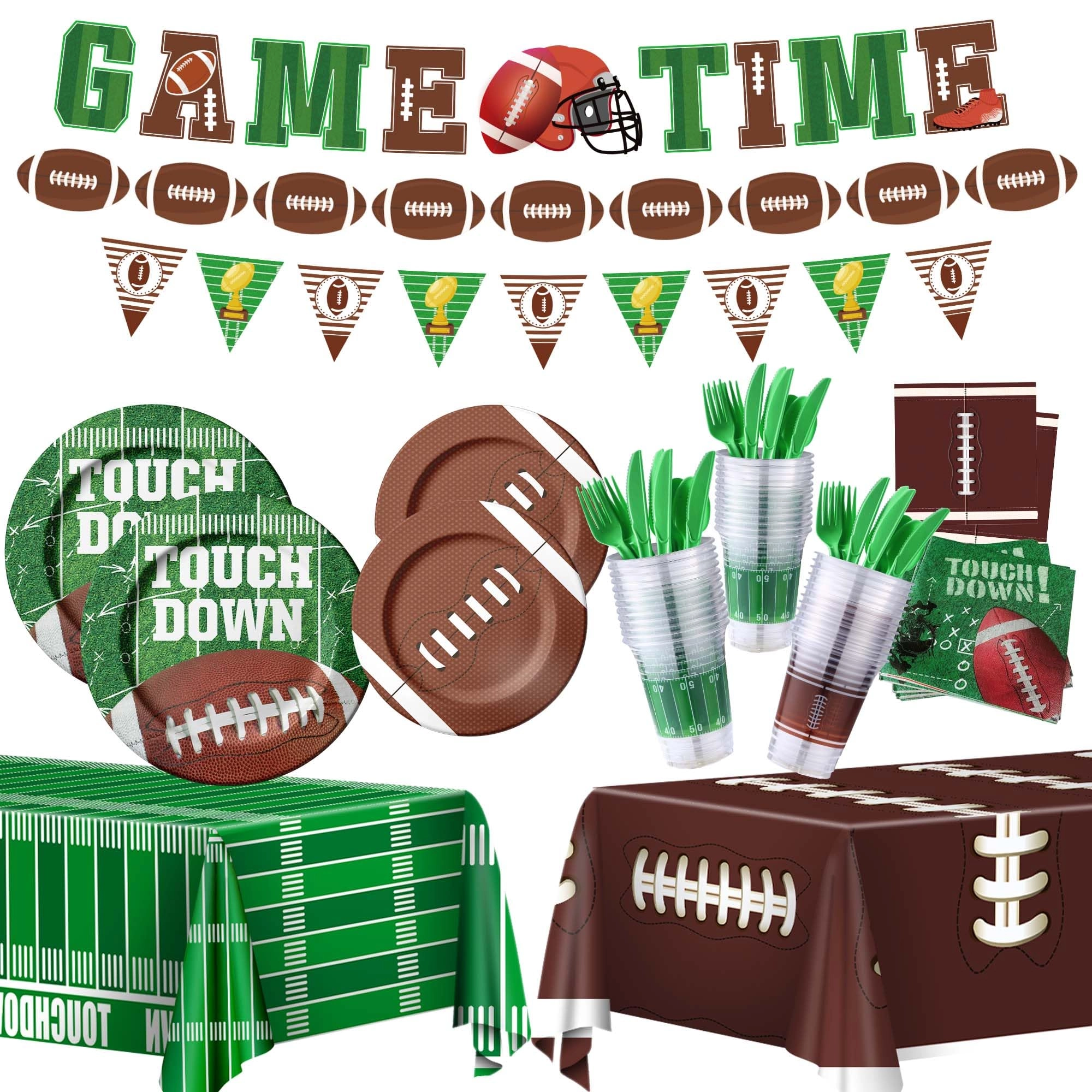 Football Party Supplies Kit - 173PCS Party